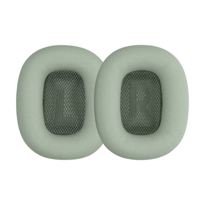 Set 2 Perne de urechi pentru casti Apple AirPods Max, Kwmobile, Verde, Piele ecologica, 55895.07