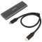 Carcasă hard discuri M.2 USB 3.2 aluminiu argintie LOGILINK