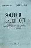 Solfegiu pentru toti Vol. 2, Constantin Ripa, Emanuel, 1998, 231 pagini, brosata. Muzica