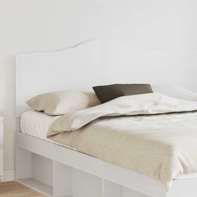 vidaXL Tăblie cap cu headboard Alb 160 cm Lemn compozit 887978 foto