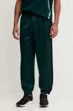 adidas pantaloni de trening Stadium culoarea verde, cu imprimeu, JX5622