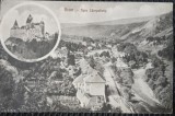 Carte postala, Bran, spre Campulung, 1923