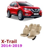 Cumpara ieftin Huse scaune auto dedicate NISSAN X-TRAIL T32 2014 - 2019 cu insertii de piele ecologica