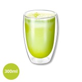 Cana termorezistenta cu perete dublu Koken, 300ml, sticla borosilicata, transparenta, design modern