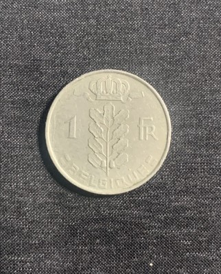 Moneda 1 franc 1951 Belgia foto