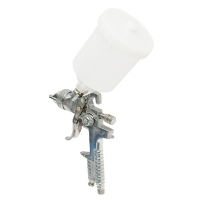 Pistol de vopsit cu aer comprimat 0.6L, cupa din plastic in partea de sus, duza 1.4mm foto