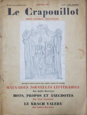 LE CRAPOUILLOT - REVUE DE ARTS , LETTRES , SPECTACLES - JANVIER 1928 foto