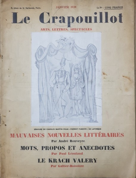 LE CRAPOUILLOT - REVUE DE ARTS , LETTRES , SPECTACLES - JANVIER 1928