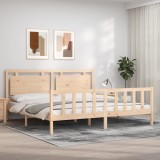 Cumpara ieftin Cadru de pat fără saltea, 200x200 cm, lemn masiv pin