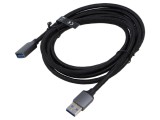 Cablu USB 3.0 A-A nichelat 2m negru gri