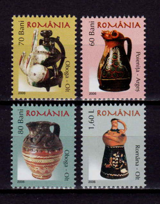 ✅2006 LP 1715 &amp;quot;Ceramica rom./ Ulcioare nunta (I) &amp;quot; - serie , MNH foto