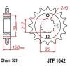 Pinion fata 15 dinti pas lant 520 - ATV Arctic Cat KXR 250 (02-13) - CPI XS 250 (07-10) - MXU 250 (05) - KXR 250 (03-05) - KXR 300