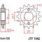 Pinion fata 15 dinti pas lant 520 - ATV Arctic Cat KXR 250 (02-13) - CPI XS 250 (07-10) - MXU 250 (05) - KXR 250 (03-05) - KXR 300