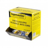 Set 50 dopuri antifoane Topmaster EP01 reutilizabile cu snur