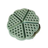 Cumpara ieftin Forma silicon 5 cavitati triunghi, Pentru Grofe, Verde, 21 cm, 252COF