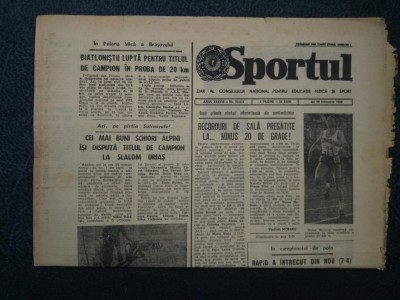ZIARUL SPORTUL 18 FEBRUARIE 1982 foto