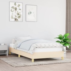 vidaXL Cadru de pat fără saltea cremă 90x200 cm țesătură 346791
