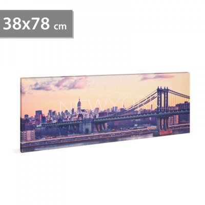 Tablou decorativ cu LED - &amp;bdquo;New York&amp;rdquo; - 2 x AA, 38 x 78 cm 58484 foto