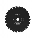 FLO Disc de taiere cu dinți tip dalta pentru motocoasa 25.4 x 250 mm, 26 T