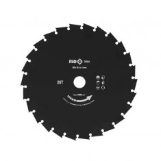 FLO Disc de taiere cu dinți tip dalta pentru motocoasa 25.4 x 250 mm, 26 T