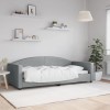 VidaXL Pat de zi, gri deschis, 90x200 cm, material textil 354111