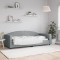 vidaXL Pat de zi, gri deschis, 90x200 cm, material textil 354111