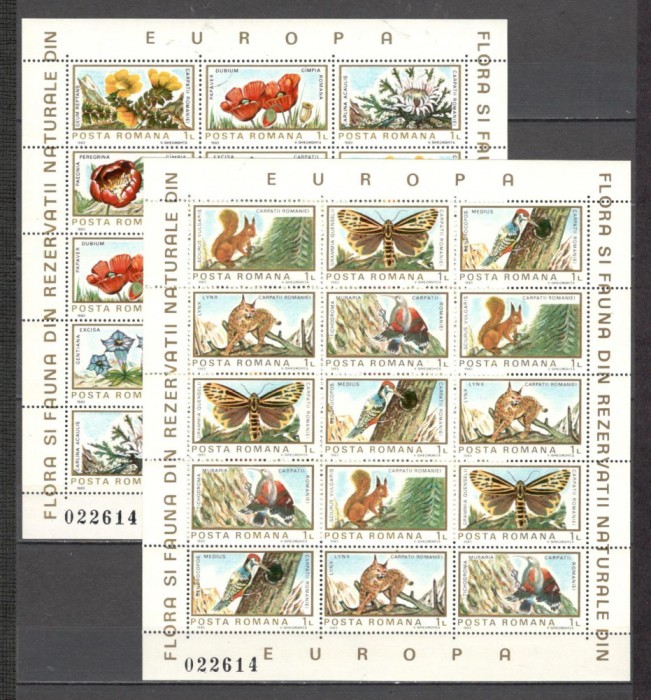 Romania.1983 Flori si fauna-coli mici ZR.717