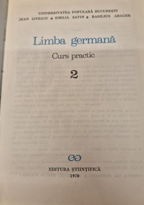 Limba fermana curs parctic volumul 2 Jean Lizescu Savin foto