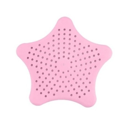 Sita Protectie Scurgere cu Ventuze din Silicon pentru Chiuveta Cada Dus Sifon 15 x 15 cm - Roz foto