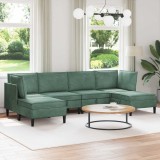 vidaXL Set de mobilier pentru living 6 pcs Verde Mării Catifea 3413777