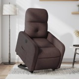 VidaXL Fotoliu electric rabatabil cu ridicare, maro &icirc;nchis, textil 3206818