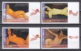 Sao Tome si Principe 2020 - Picturi - Centenarul morții lui Amedeo Modigliani, Serie cu Tapsuri cu perforații doar pe 2 laturi, MNH