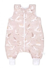 Sac de dormit cu picioare, bumbac de vara, 1 Tog, Gasca bej, S, 6-24 luni foto