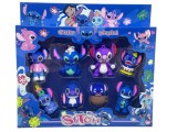 Set 8 figurine Stitch siliconate colorate, jucarii colectie pentru copii