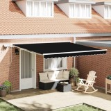VidaXL Marchiză with Manual Negru 400 &times; 300 cm Negru