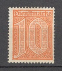 Deutsches Reich.1921 Timbre de serviciu MD.129