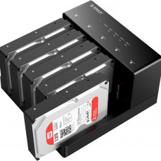 Statie de andocare pentru hard disk USB 3.0 la SATA cu 5 compartimente cu duplic
