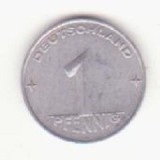 Germania (R.D.G.) 1 pfennig 1953 small &rdquo;A&rdquo;
