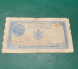 Bancnota 5000 lei 21 august 1945