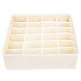 Organizator pentru sertar Sersimo, 24 compartimente, bej, pentru sosete si lenjerie