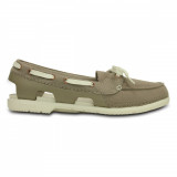 Pantofi Crocs Women&#039;s Beach Line Hybrid Boat Shoe Maro - Khaki/Stucco