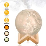 Cumpara ieftin Lampa 3D Aromatherapy Diffuser Umidificator lumina alb + galben imprimata 3D reincarcabila cu acumulator,modelul nou cu Stand Lemn cadou AK3800, Oem