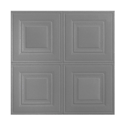 Tapet 3D autoadeziv, design in relief, gri, 1 cm grosime foto