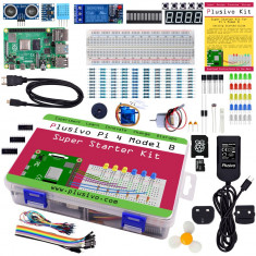 Kit Plusivo Pi 4 Super Starter cu Raspberry Pi 4 cu 4 GB RAM si card NOOBs de 32 GB foto