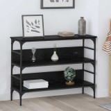 vidaXL Masă de consolă Stejar negru 100 x 32 x 75 cm Lemn compozit