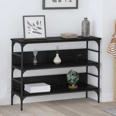 vidaXL Masă de consolă Stejar negru 100 x 32 x 75 cm Lemn compozit foto