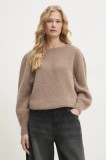 Answear Lab pulover de lana femei, culoarea bej