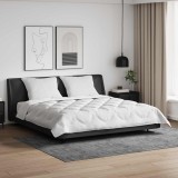 Pilotă vidaXL Albă Microfibră 260x220 cm + 2 Perne Set 3 Piese Dormitor