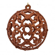 Set ornamente pentru brad, 6 cm, plastic, 6 piese, Bronz foto