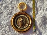MEDALION ICOANA FECIOARA MARIA MASIV OPULENT de colectie 1900 FRANTA superb UNIC